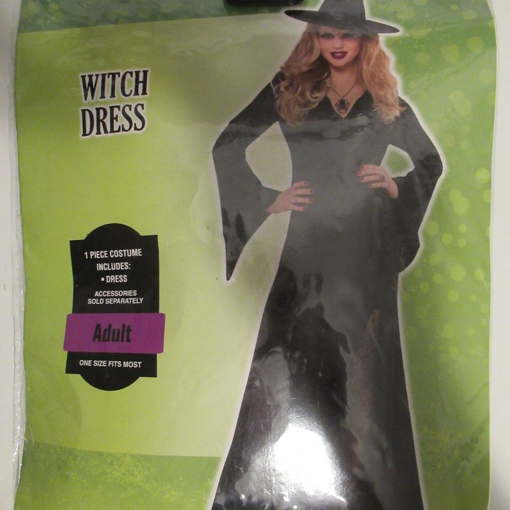 Women's Halloween Witch Dress New! Adult One Size